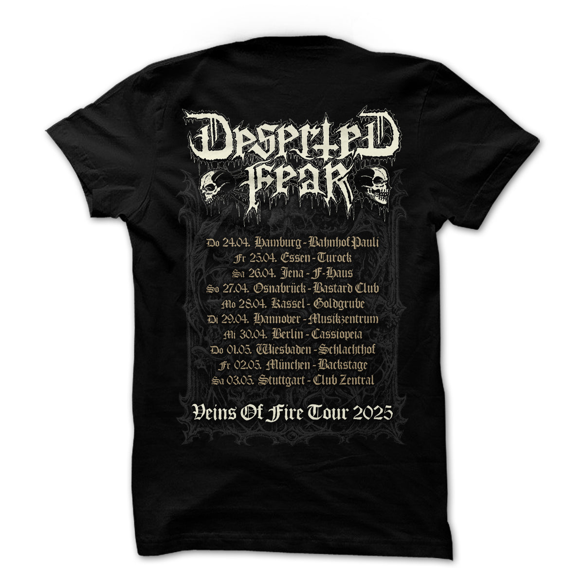 T-Shirt | Veins Of Fire Tour 2025 | Schwarz
